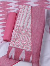 Printed Cotton Blend Unstitched Suit With Dupatta